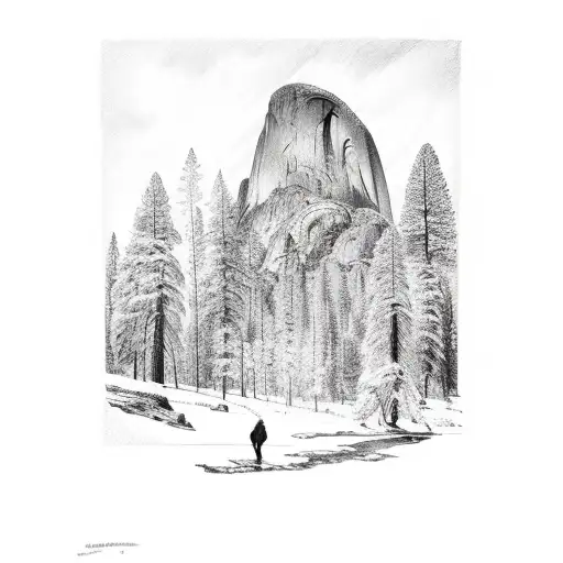 climbing yosemite tattoo design idea