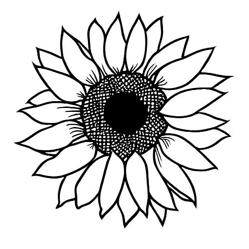 Sunflower tattoo design idea