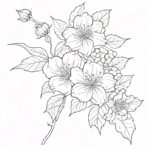 birth flower July, December, November, may  tattoo design idea