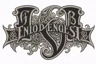 old English font tattoo design idea