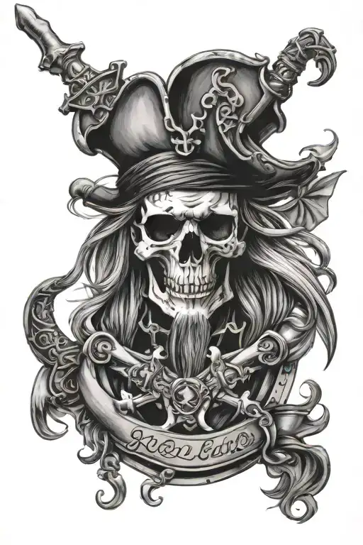 pirate citation tattoo design idea