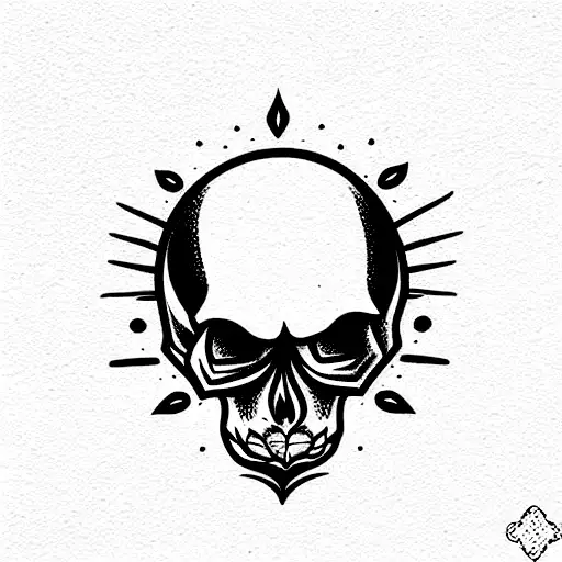 Skull tattoo design idea