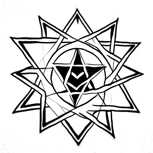pentagram tattoo design idea