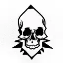 Skull tattoo design idea