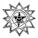pentagram tattoo design idea