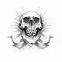 skull tattoo design idea
