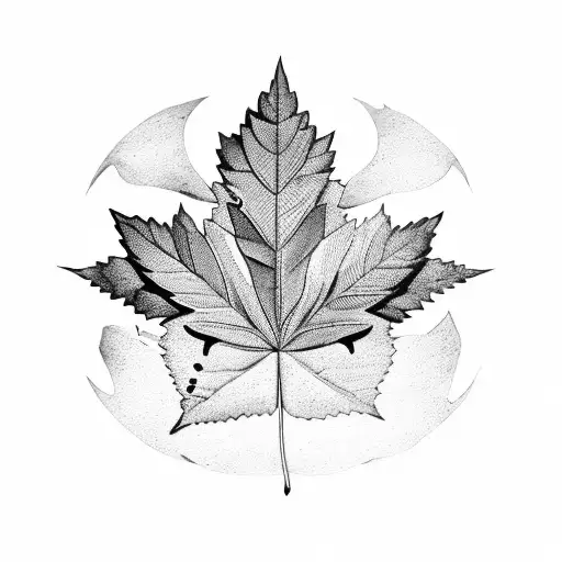 A weed leaf morphing into a world map tattoo design idea
