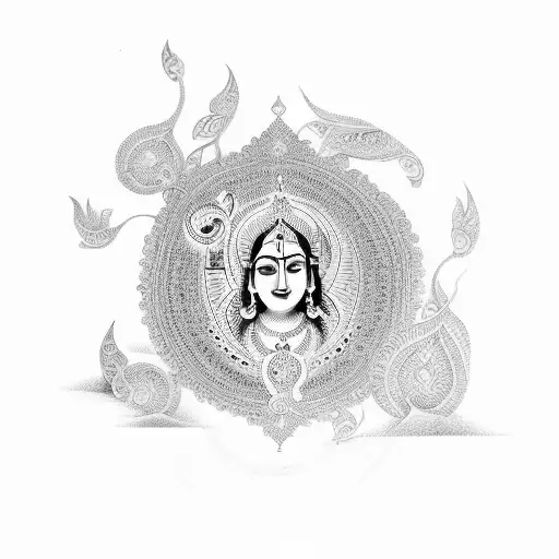 Krishna tattoo design idea