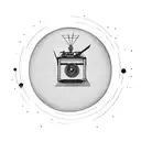 record player tattoo design idea