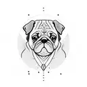 pug vinyl tattoo design idea