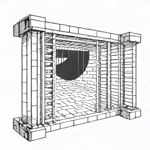Incorporate a detailed jail cell with a hidden message in the bars tattoo design idea