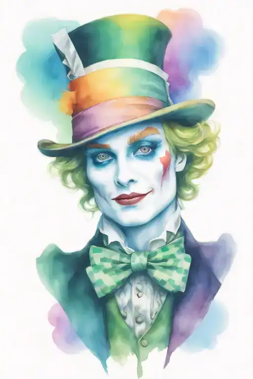 mad hatter tattoo design idea