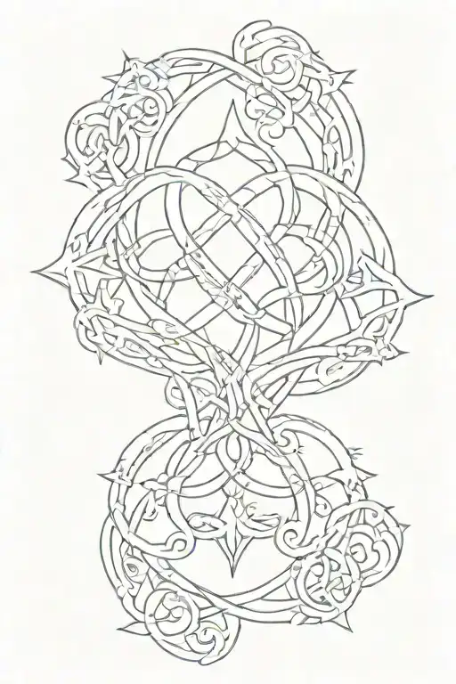 Adoption symbol intertwined tattoo design idea