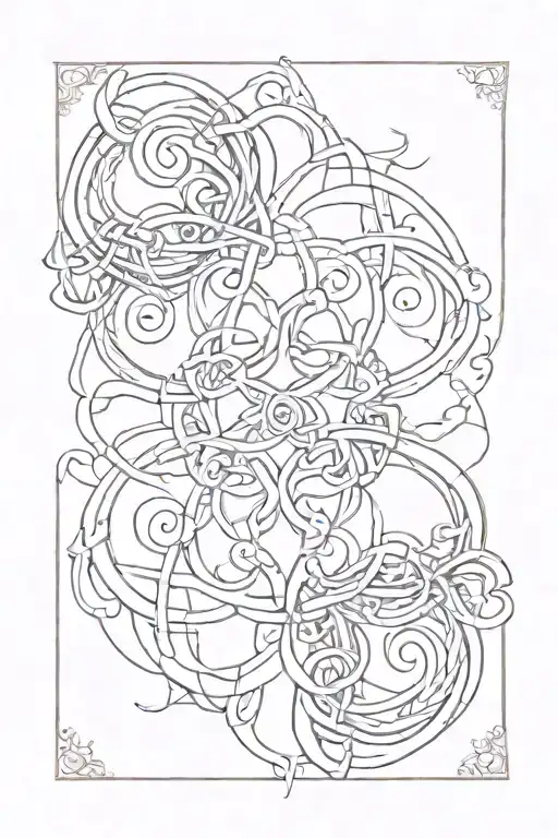 Adoption symbol intertwined tattoo design idea