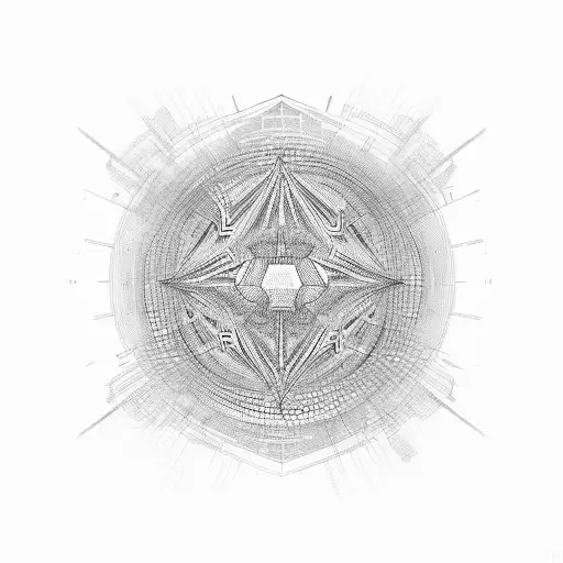 Psychedelic interpretation of a computer code tattoo design idea