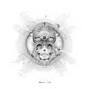 Psychedelic journey tattoo design idea