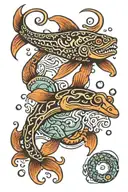 sea creatures tattoo design idea