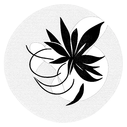 aries sign with birth flower tattoo design idea