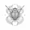 Create a dotwork stingray tattoo inspired by aboriginal art, incorporating intricate patterns and symbolism. tattoo design idea