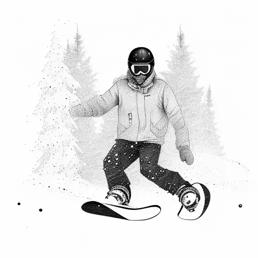 snowboarding with CJW in the picture  tattoo design idea