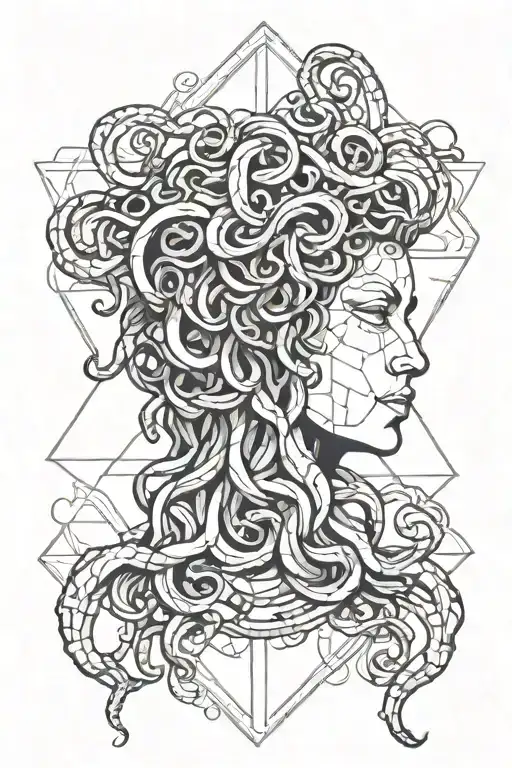 medusa head tattoo design idea