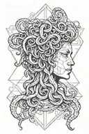 medusa head tattoo design idea