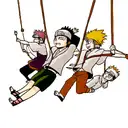 naruto on swing tattoo design idea