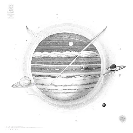 solar system tattoo design idea
