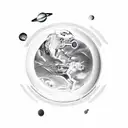 solar system tattoo design idea