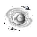 solar system tattoo design idea