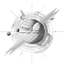 solar system tattoo design idea