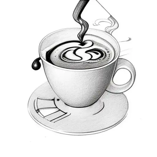 A barista creating latte art, capturing the passion for coffee tattoo design idea