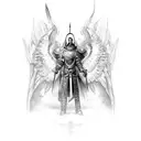 Seraphim with Sword tattoo design idea