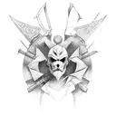 Seraphim with Sword tattoo design idea