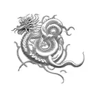 Shenlong y cuculcan tattoo design idea
