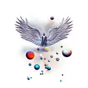 One day I am going to grow wings, a chemical reaction, hysterical and useless tattoo design idea