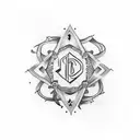 indian rupee logo tattoo design idea