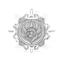 indian rupee logo tattoo design idea