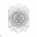 indian rupee logo tattoo design idea