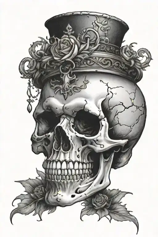 skull king tattoo design idea