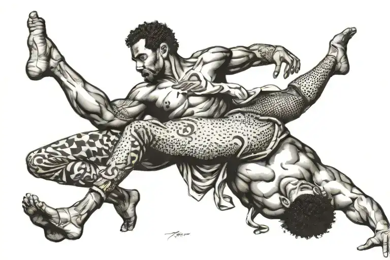 capoeira move tattoo design idea