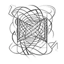 Create a minimalist tattoo featuring the outline of a C-Arm intertwined with a DNA double helix. tattoo design idea