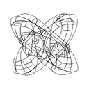 Create a minimalist tattoo featuring the outline of a C-Arm intertwined with a DNA double helix. tattoo design idea