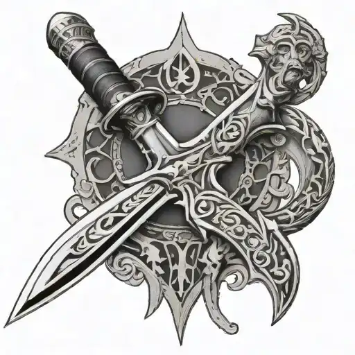 skyrim iron dagger tattoo design idea