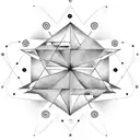 triangle with holy eye inside surrounded with dots tattoo design idea