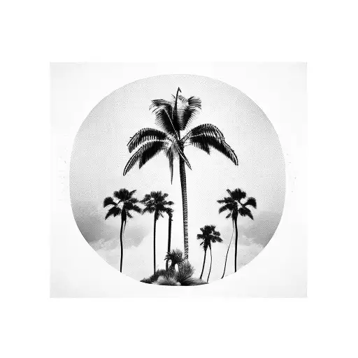 Palm Tree tattoo design idea