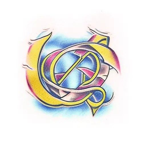 D and V initial tattoo tattoo design idea