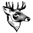 deer with gun tattoo design idea