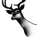 deer with gun tattoo design idea