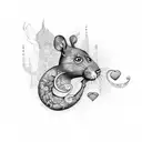 Ratan name with heart  tattoo design idea